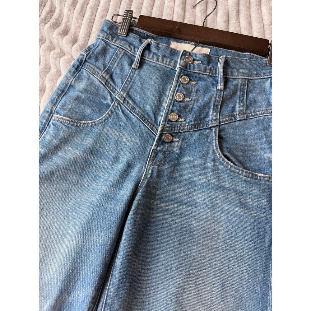 Mother SUPERIOR 25 The Swooner Roller Yoke Front Crop Wide Leg Post No Bills - Picture 12 of 16